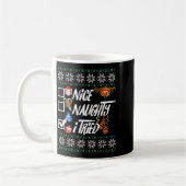 Nice Naughty Funny Christmas Xmas I Tried Graphic Kaffeetasse (Links)