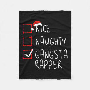 Nice Naughty Gangsta Rapper Weihnachtsliste Xmas H Fleecedecke