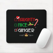 Nice Naughty Ginger Group Matching Christmas  Mousepad (Mit Mouse)