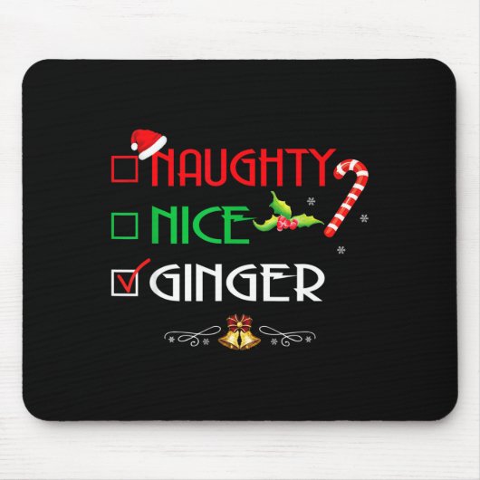 Nice Naughty Ginger Group Matching Christmas  Mousepad (Vorne)