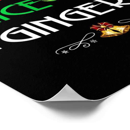 Nice Naughty Ginger Group Matching Christmas Poster (Ecke)