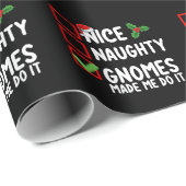 Nice Naughty Gnomes ließ mich machen, es Weihnacht Geschenkpapier (Rolleneckpunkt)