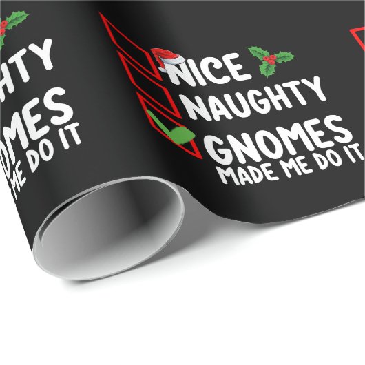 Nice Naughty Gnomes ließ mich machen, es Weihnacht Geschenkpapier (Rolleneckpunkt)
