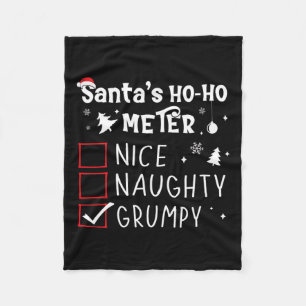 Nice Naughty Grumpy Weihnachtsliste Grumpy Santa C Fleecedecke