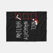 Nice Naughty Haitian Christmas Haiti Heritage Root Fleecedecke (Vorderseite (Horizontal))