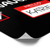 Nice Naughty Hallo Mein Name ist Karen Santa Xmas  Poster (Ecke)