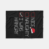 Nice Naughty Hangry Christmas Pajama Funny Spaß X Fleecedecke (Vorderseite (Horizontal))