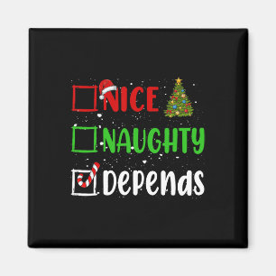 Nice Naughty hängt Weihnachts-Liste Weihnachten We Magnet