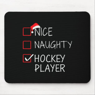 Nice Naughty Hockey Player Weihnachtsliste für San Mousepad