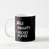 Nice Naughty Hockey Player Weihnachtsmann Kaffeetasse (Links)
