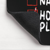 Nice Naughty Hockey Player Weihnachtsmann Mousepad (Ecke)