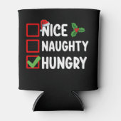 Nice Naughty Hunger Weihnachtsliste Familienurlaub Dosenkühler (Vorderseite)