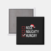 Nice Naughty Hungerliste Magnet (Vorderseite/Rückseite)