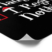 Nice Naughty I bedaure nichts Niedliches Weihnacht Poster (Ecke)