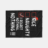 Nice Naughty I bedaure Nothing Christmas List Sant Fleecedecke (Vorderseite (Horizontal))