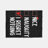 Nice Naughty I bedaure Nothing Christmas List Sant Fleecedecke (Vorderseite (Horizontal))