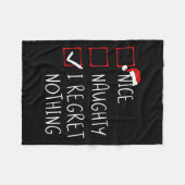 Nice Naughty I bedaure Nothing Christmas List Sant Fleecedecke (Vorderseite (Horizontal))
