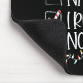 Nice Naughty I bedaure Nothing Christmas List Sant Mousepad (Ecke)
