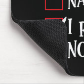 Nice Naughty I bedaure Nothing Christmas List Sant Mousepad (Ecke)