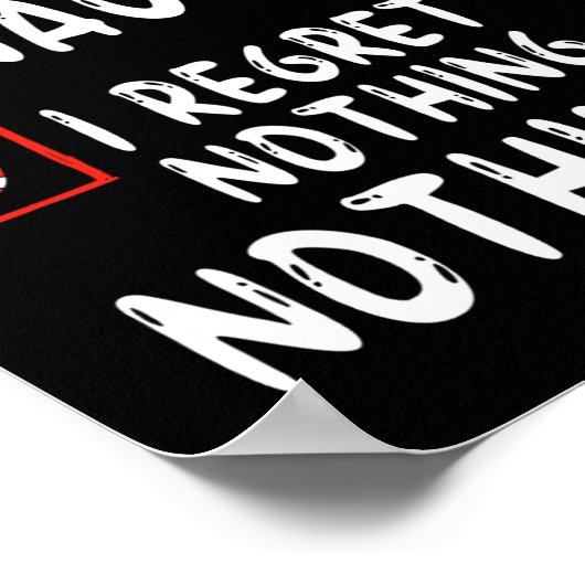 Nice Naughty I bedaure Nothing Christmas List Sant Poster (Ecke)