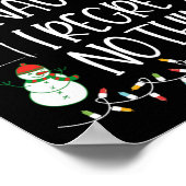 Nice Naughty I bedaure Nothing Christmas List Sant Poster (Ecke)