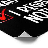 Nice Naughty I bedaure Nothing Christmas List Sant Poster (Ecke)