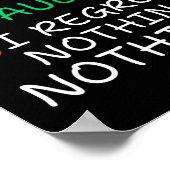 Nice Naughty I bedaure Nothing Christmas List Sant Poster (Ecke)