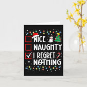 Nice Naughty I Bedret Nothing Christmas List Famil Karte (Gelbe Blume)