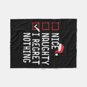 Nice Naughty I Bedret Nothing Christmas List Fleecedecke (Vorderseite (Horizontal))