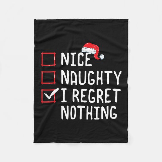Nice Naughty I Bedret Nothing Christmas List Fleecedecke (Vorderseite)