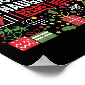 Nice Naughty I Bedret Nothing Funny Christmas Sant Poster (Ecke)