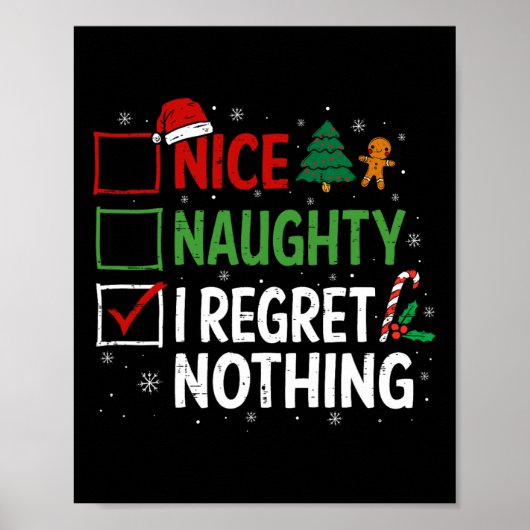 Nice Naughty I Bedret Nothing Guilty Christmas Lis Poster (Vorne)