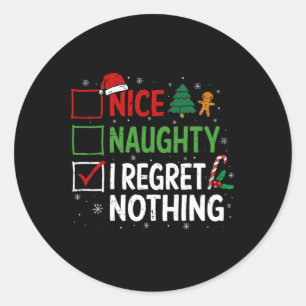 Nice Naughty I Bedret Nothing Guilty Christmas Lis Runder Aufkleber