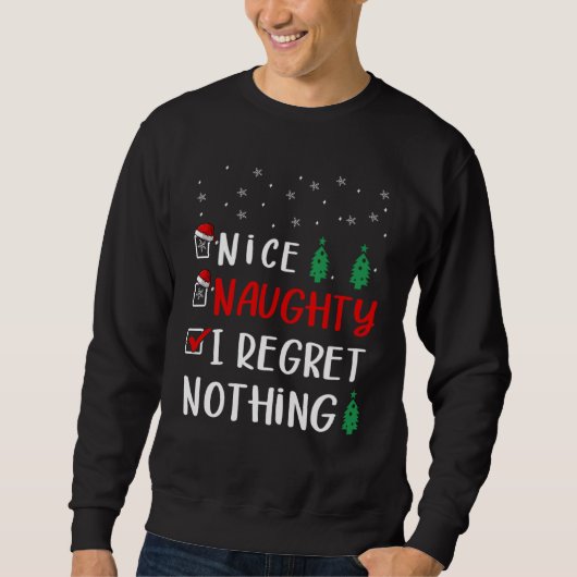 Nice Naughty I Bedret Nothing Santa Christmas Lis Sweatshirt (Vorderseite)