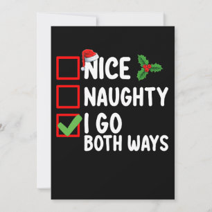 Nice Naughty I go Beide Arten Weihnachtskalender U Einladung