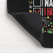 Nice Naughty I have Fun Funny Christmas Santa Clau Mousepad (Ecke)