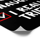 Nice Naughty I Really Tried Funny Christmas List Poster (Ecke)