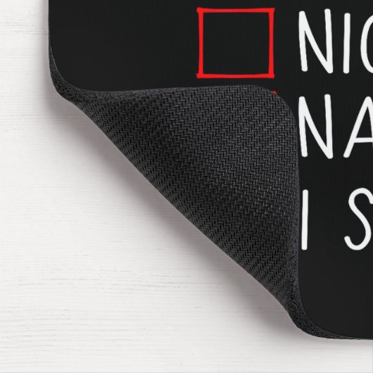 Nice Naughty I Slayed Christmas List Slaying Slay Mousepad (Ecke)