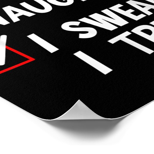 Nice Naughty I Swear I Tried Christmas Family Xmas Poster (Ecke)