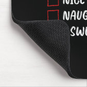 Nice Naughty I Swear I Tried Christmas List Family Mousepad (Ecke)