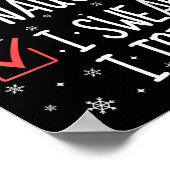 Nice Naughty I Swear I Tried Christmas List Family Poster (Ecke)