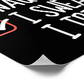 Nice Naughty I Swear I Tried Christmas List Santa Poster (Ecke)