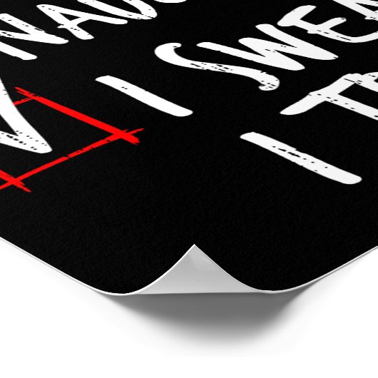 Nice Naughty I Swear I Tried Christmas List Santa  Poster (Ecke)