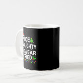 Nice Naughty I Swear I Tried Christmas List Xmas P Kaffeetasse (Vorderseite Links)