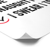 Nice Naughty I Swear I Tried Christmas List Xmas S Poster (Ecke)