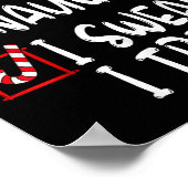 Nice Naughty I Swear I Tried Christmas List Xmas S Poster (Ecke)