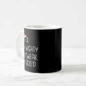 Nice Naughty I Swear I Tried Christmas Santa Claus Kaffeetasse (Vorderseite Links)