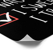 Nice Naughty I Swear I Tried Christmas Santa Claus Poster (Ecke)