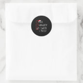 Nice Naughty I Swear I Tried Christmas Santa Claus Runder Aufkleber (Tasche)