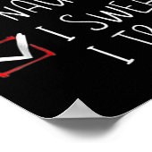 Nice Naughty I Swear I Tried Christmas Santa Graph Poster (Ecke)